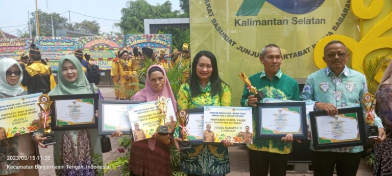 dinas ketahanan pangan dan pertanian juara harapan 2 lomba gerakan makan enak, makan sehat,makan B2 SA tingkat provinsi kalsel