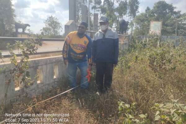 Pengukuran tanah Puskeswan Tanjung Lalak Kec. Pulaulaut Kepulauan untuk pembuatan segel/SKT