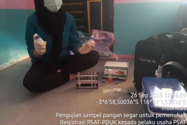 Pengujian sampel pangan segar asal tumbuhan utk pemenuhan registrasi PSAT- PDUK