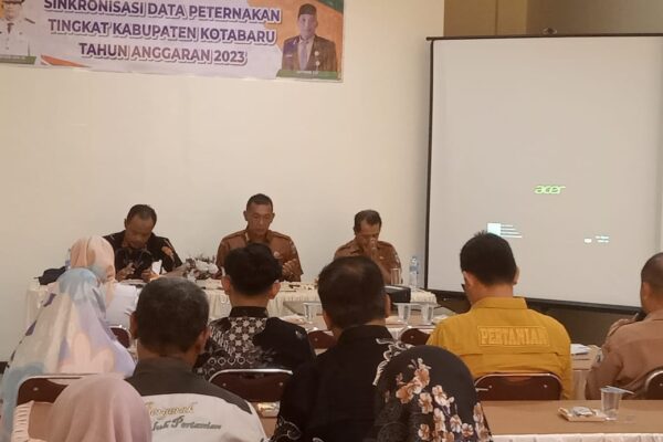 Dinas Ketahanan Pangan dan Pertanian Kab.Kotabaru mengadakan acara pertemuan sinkronisasi data peternakan tingkat kabupaten tahun 2023 Pertemuan ini tujuannya utk mengsinkronkn Data Petenakan Kabupaten dgn Data Peternakan